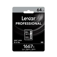 Lexar Professional SDXC UHS-II Memory Card 64GB 250MB/s